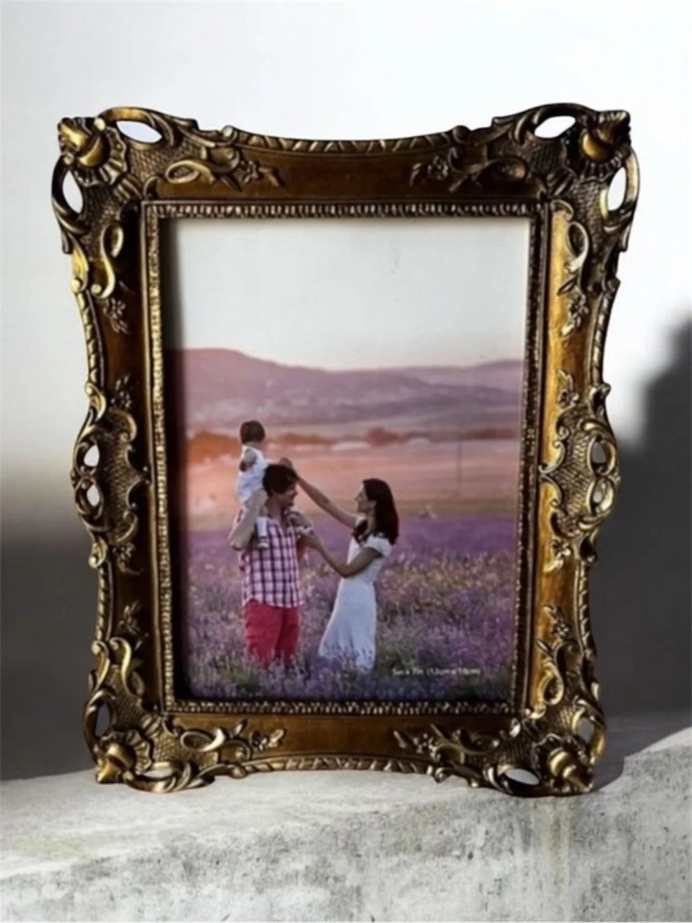 Elegant Gold Ornate lace  Picture Frame for 5”x7” photo